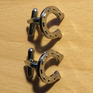 Horse Shoe Equestrian Cowboy Shirt Cufflinks